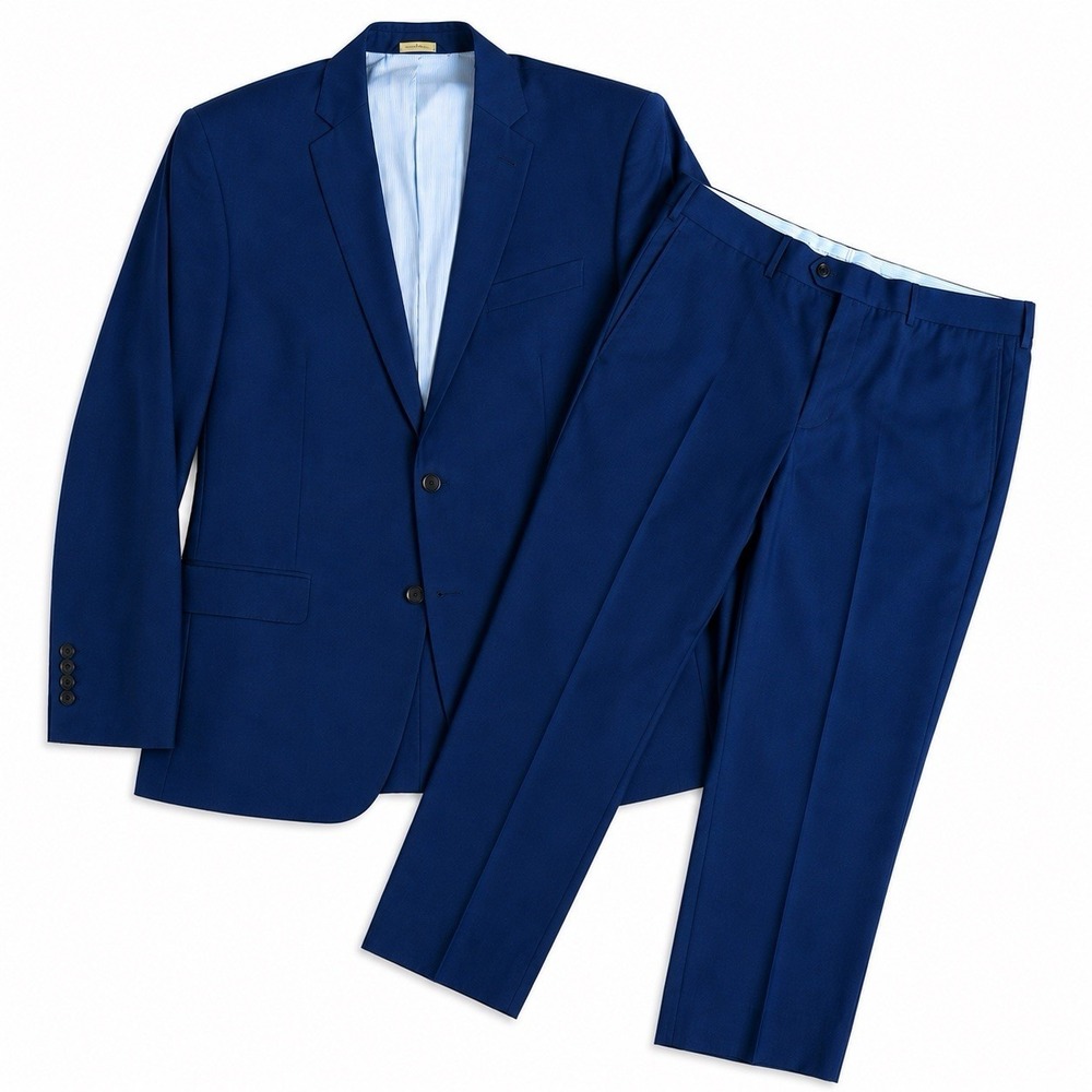Brooks Brothers Explorer Regent Fit Navy Blue Wool Stretch Suit Mens 46R 40x30